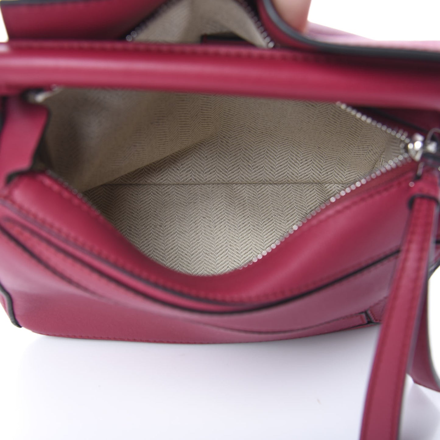 Calfskin Mini Puzzle Bag Raspberry