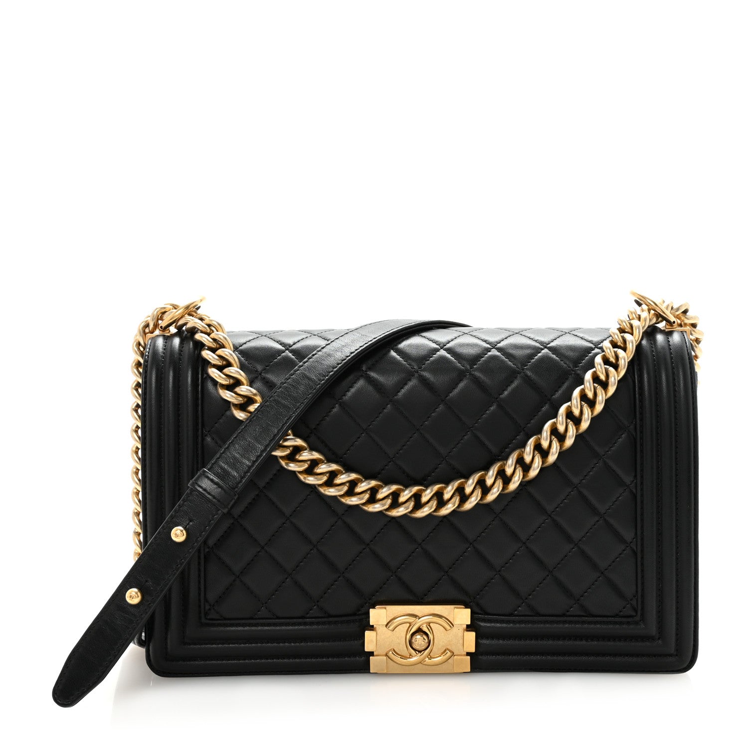 Chanel Lambskin Quilted New Medium Boy Flap Black 1 of 10