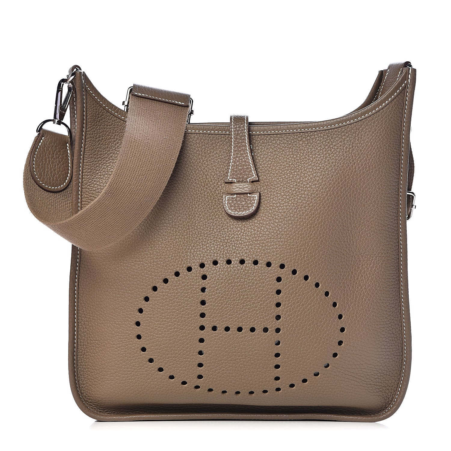 Hermes Taurillon Clemence Evelyne III PM Etoupe 1 of 12