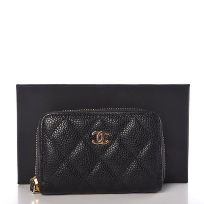 Chanel Caviar Quilted Zip Coin Purse Black 8 of 8