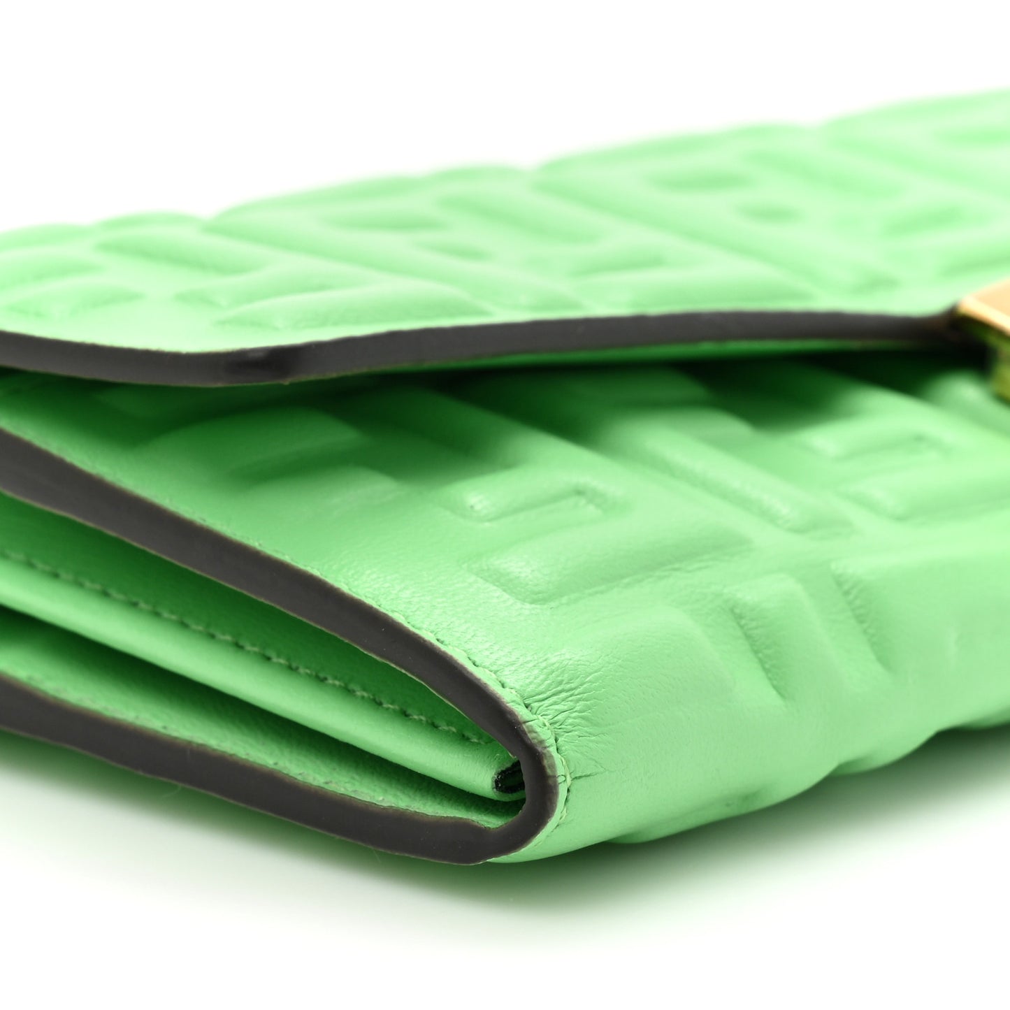 Nappa Matisse FF Embossed Continental Wallet Edamame