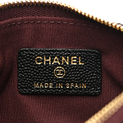 Chanel Caviar Quilted Small Cosmetic Case Black 6 of 8