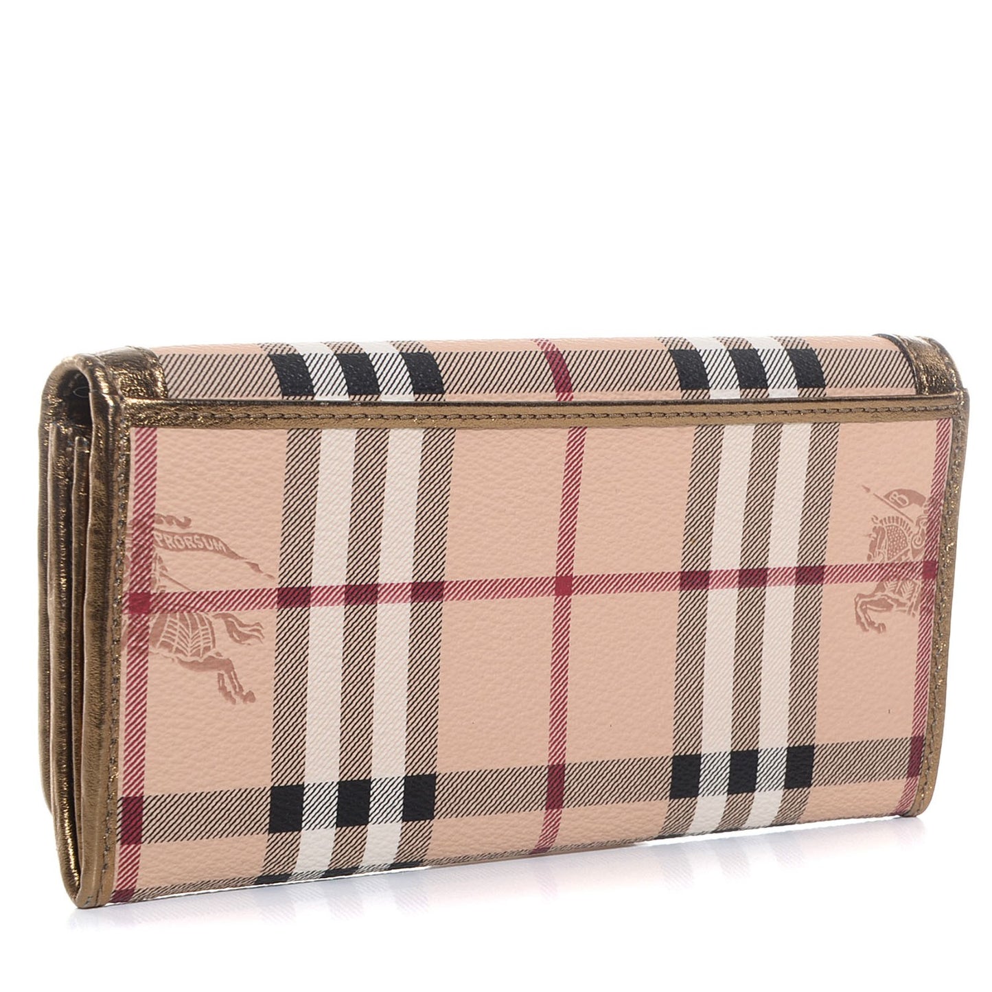 Haymarket Check Penrose Continental Wallet Gold