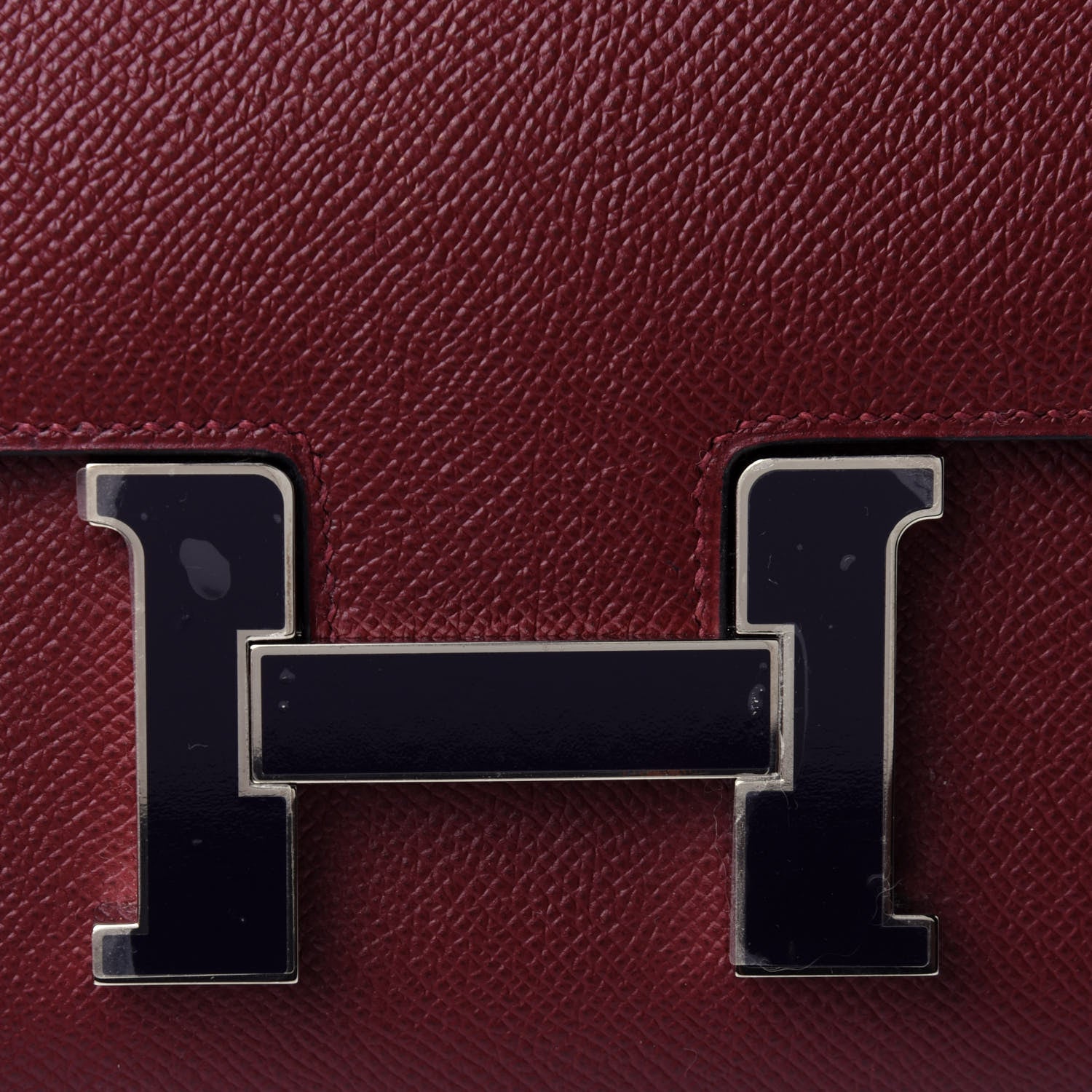 Hermes Epsom Enamel Constance 24 Rouge H Bleu Nuit 8 of 10