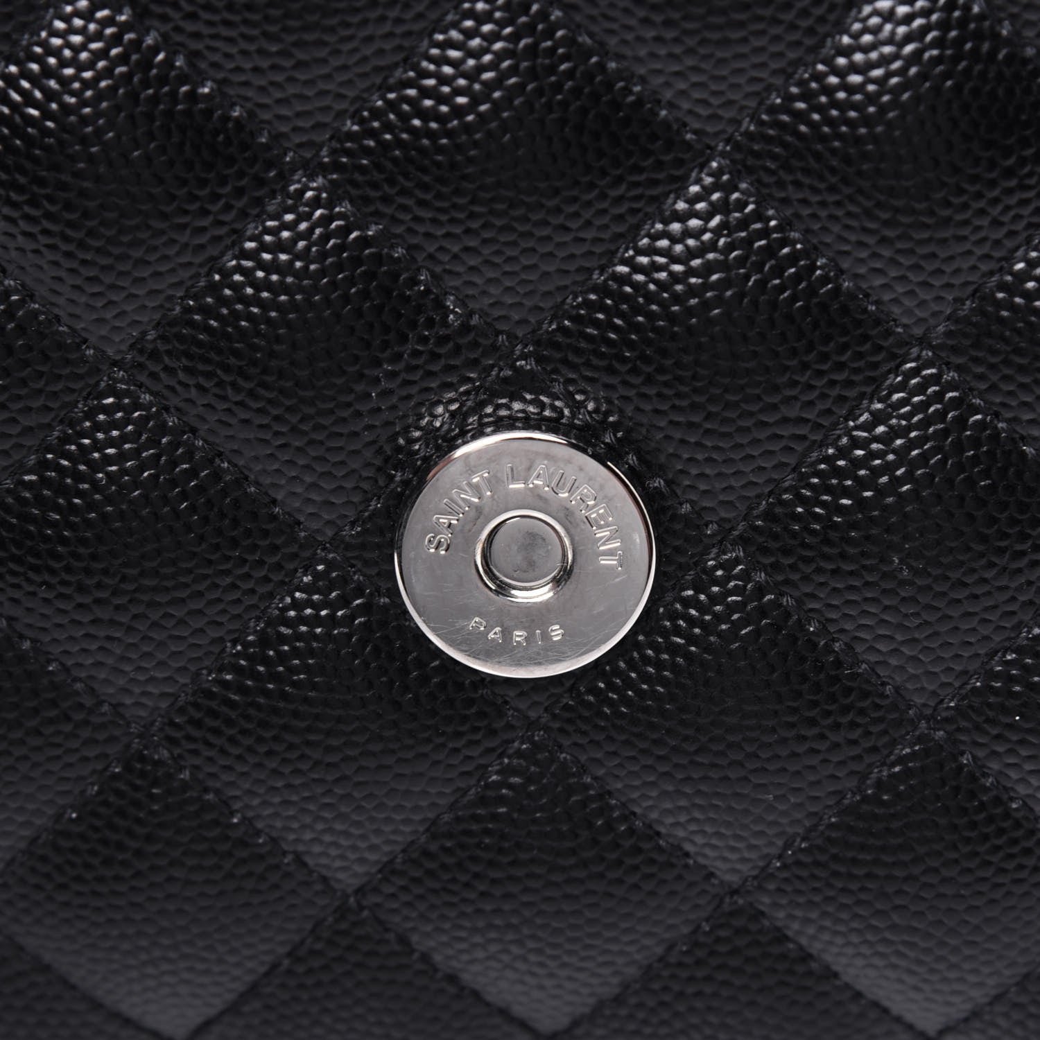 Saint Laurent Grain De Poudre Textured Mixed Matelasse Triquilt Medium Monogram Satchel Black 11 of 16