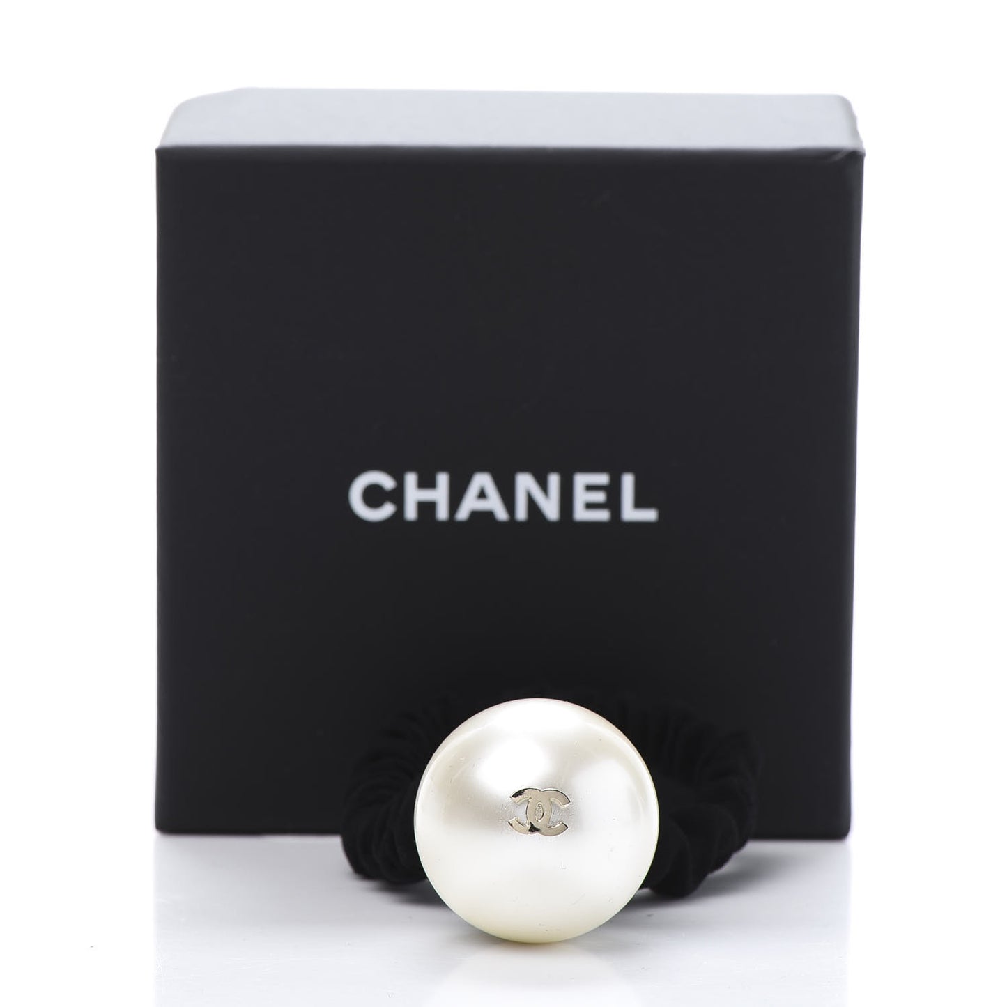 Pearl CC Hair Tie Black Gold Pearly White