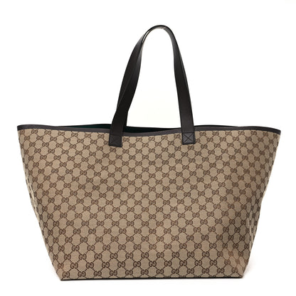 Gucci Original GG Canvas Large Totissima Shopping Tote Beige Ebony 1 of 11
