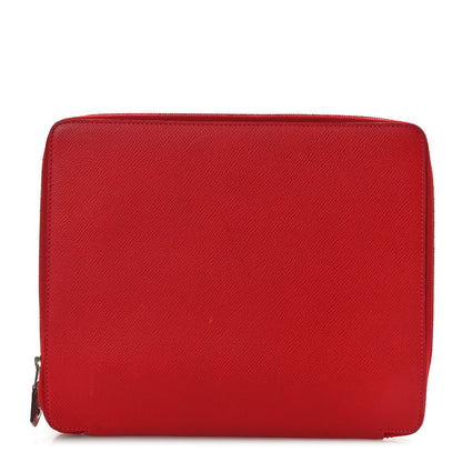 Hermes Epsom E-Zip iPad Notebook Cover Rouge Casaque 1 of 9