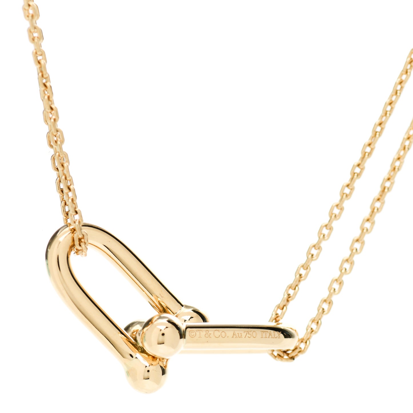 18K Yellow Gold HardWear Double Link Pendant Necklace