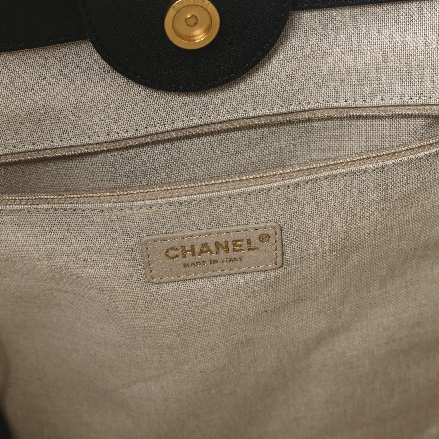 Chanel Calfskin Medium Deauville Tote Black Multicolor 7 of 11