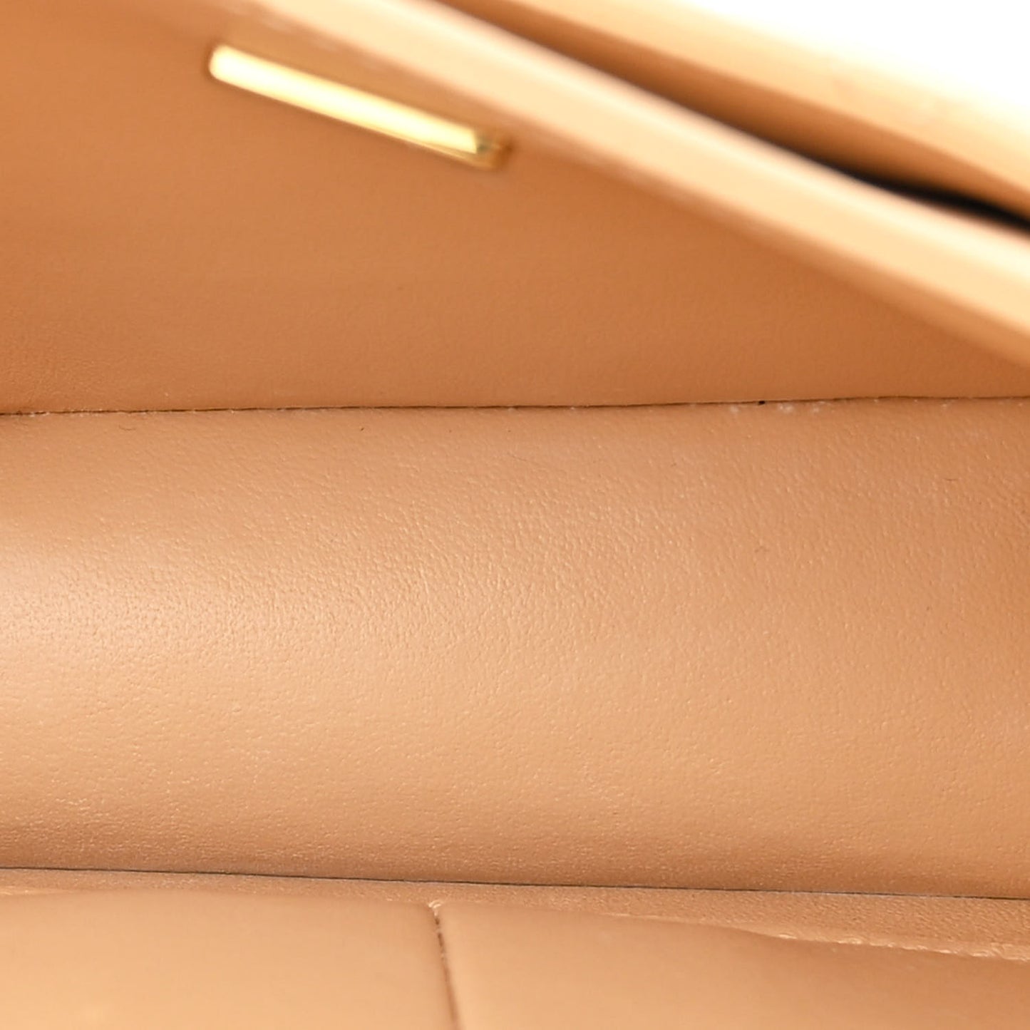 Lambskin Quilted Small Double Flap Beige
