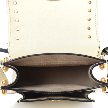 Chloe Calfskin Studded Mini Hudson Shoulder Bag Abstract White 5 of 10