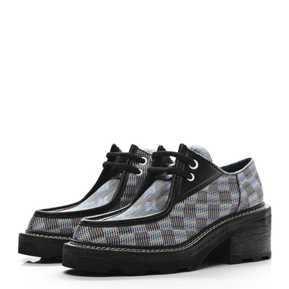 Louis Vuitton Monogram LV Pop Derby Platform Shoes 40 Blue 3 of 10