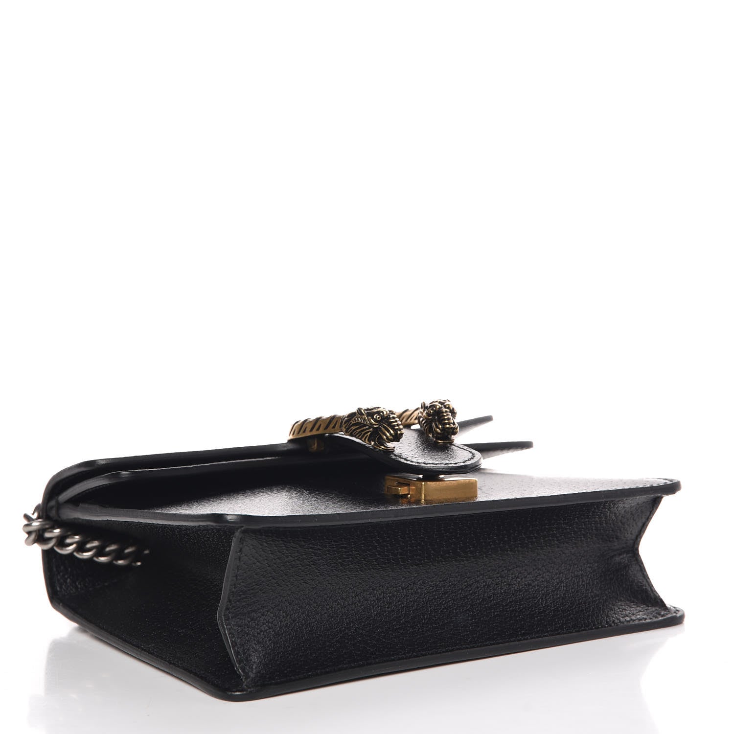 Gucci Calfskin Web Mini Dionysus Shoulder Bag Black 4 of 7