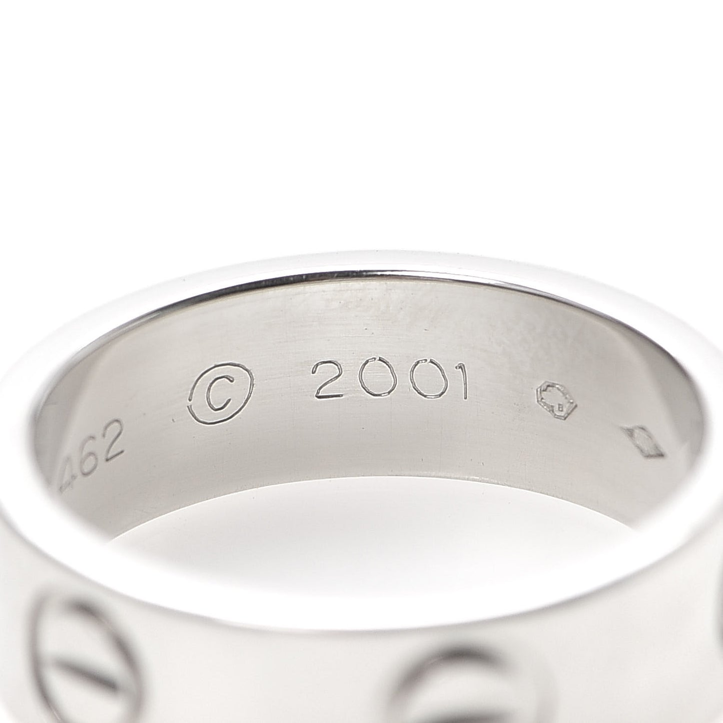 Platinum 5.5mm LOVE Ring 47 4