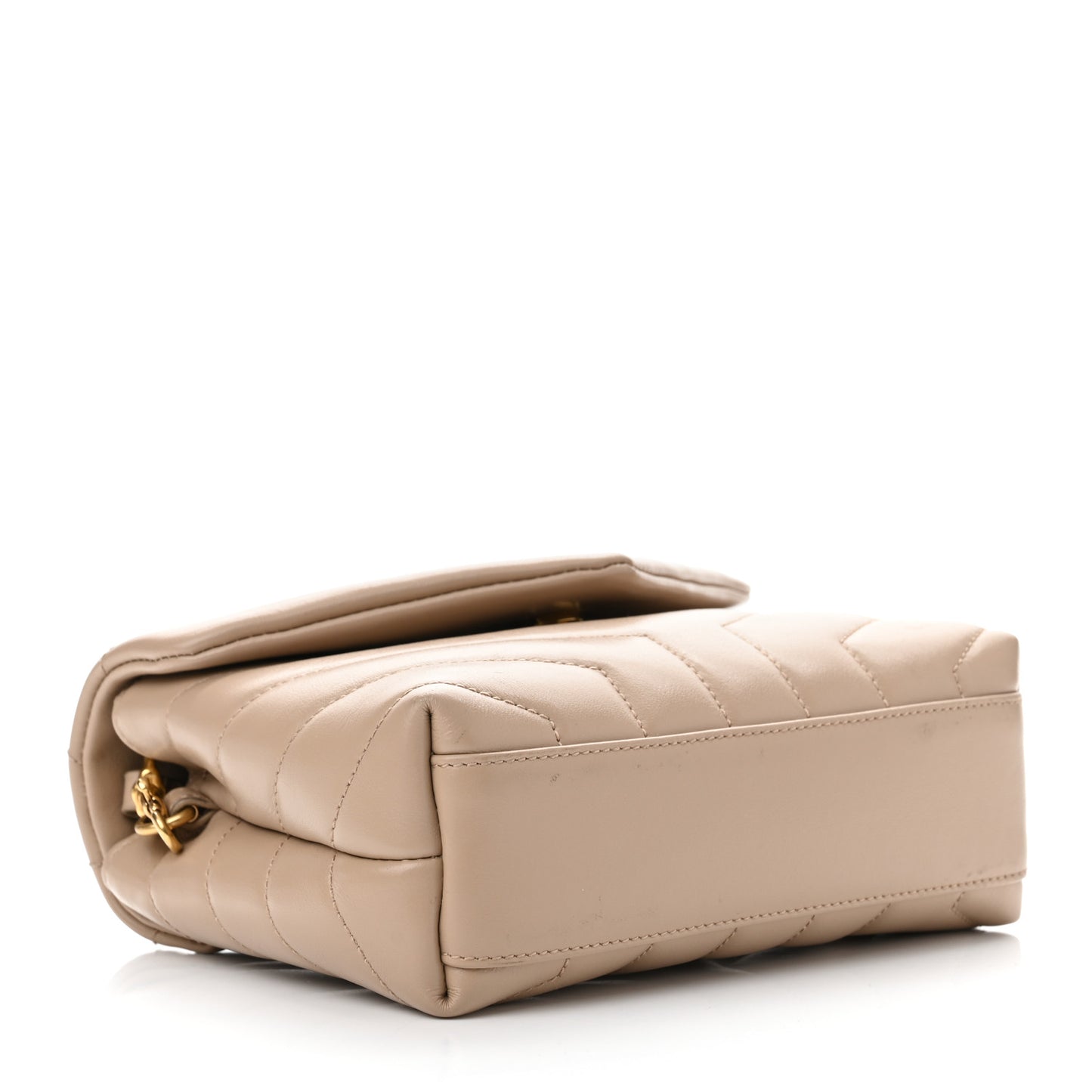 Calfskin Y Quilted Monogram Toy Loulou Crossbody Bag Latte