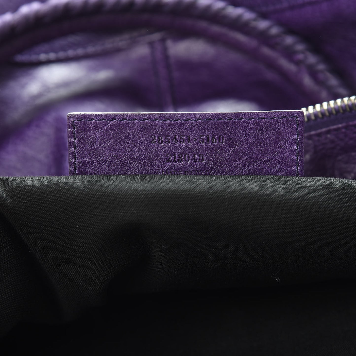 Agneau Giant 12 Silver Hardware Work Dark Violet
