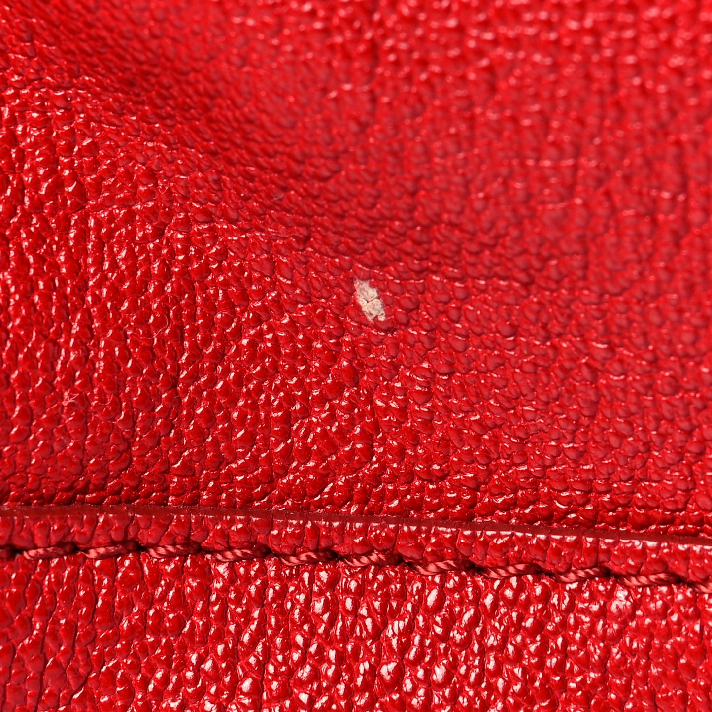 Grainy Calfskin Pilgrim Satchel Red