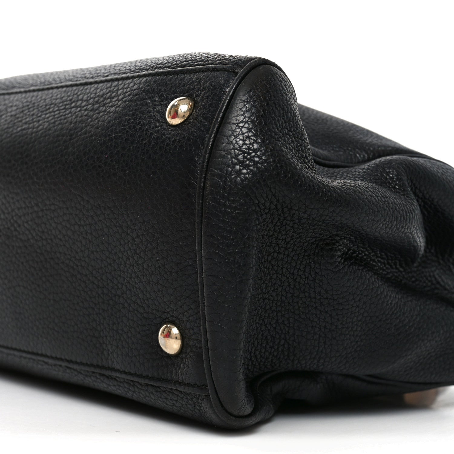 Gucci Pebbled Calfskin Medium Bamboo Shopper Tote Black 10 of 10