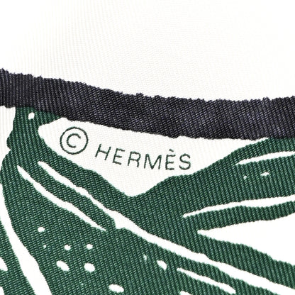 Hermes Silk Cavalier En Formes Scarf 90 Creme Vert Jaune Vif 11 of 30