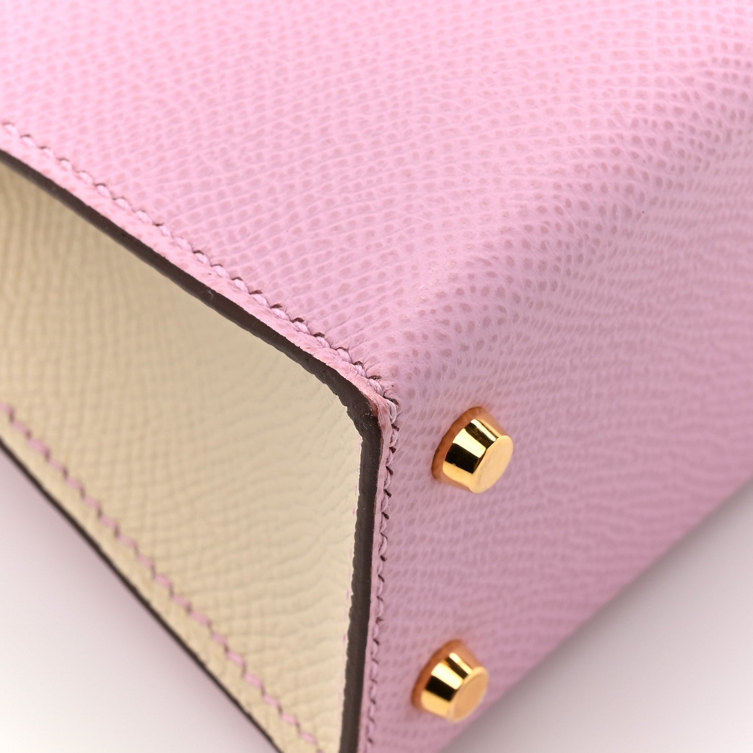 Hermes Epsom Horseshoe Mini Kelly Sellier 20 Mauve Sylvestre Craie 13 of 16