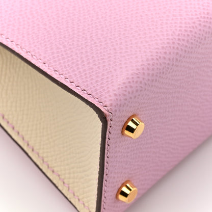 Hermes Epsom Horseshoe Mini Kelly Sellier 20 Mauve Sylvestre Craie 13 of 16