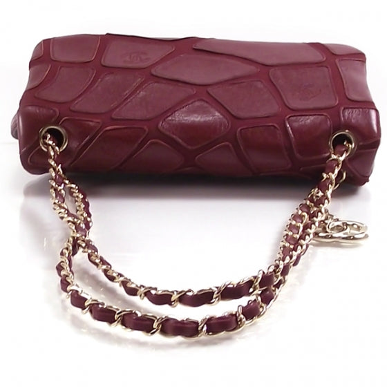 Chanel Leather Jersey Scales Flap Red 6 of 12