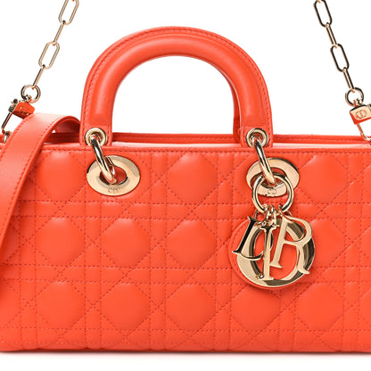 Christian Dior Lambskin Cannage Small Lady D-Joy Orange 8 of 10