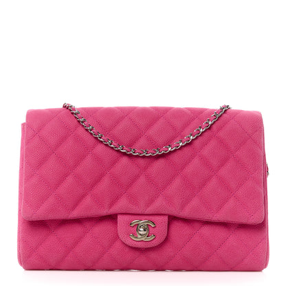 Chanel Iridescent Caviar Quilted Clutch with Chain Flap Pink 1 of 12