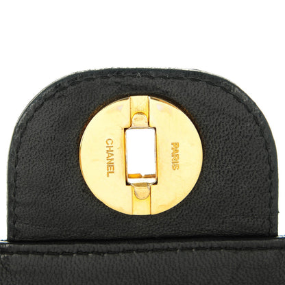 Chanel Lambskin Quilted Medium Double Flap Black 6 of 8