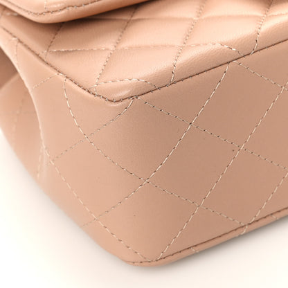 Chanel Lambskin Quilted Mini Top Handle Rectangular Flap Beige 8 of 9