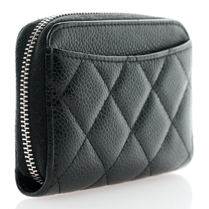 Chanel Caviar Quilted Zip Coin Purse Black 5 of 7