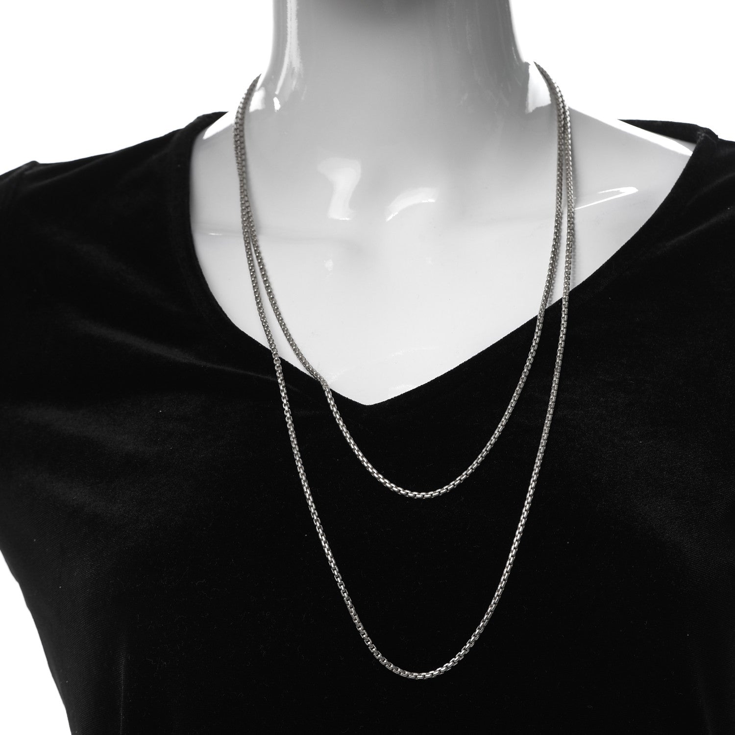 David Yurman Sterling Silver 14K Yellow Gold 2.7mm Box Chain Necklace 54" 2 of 5