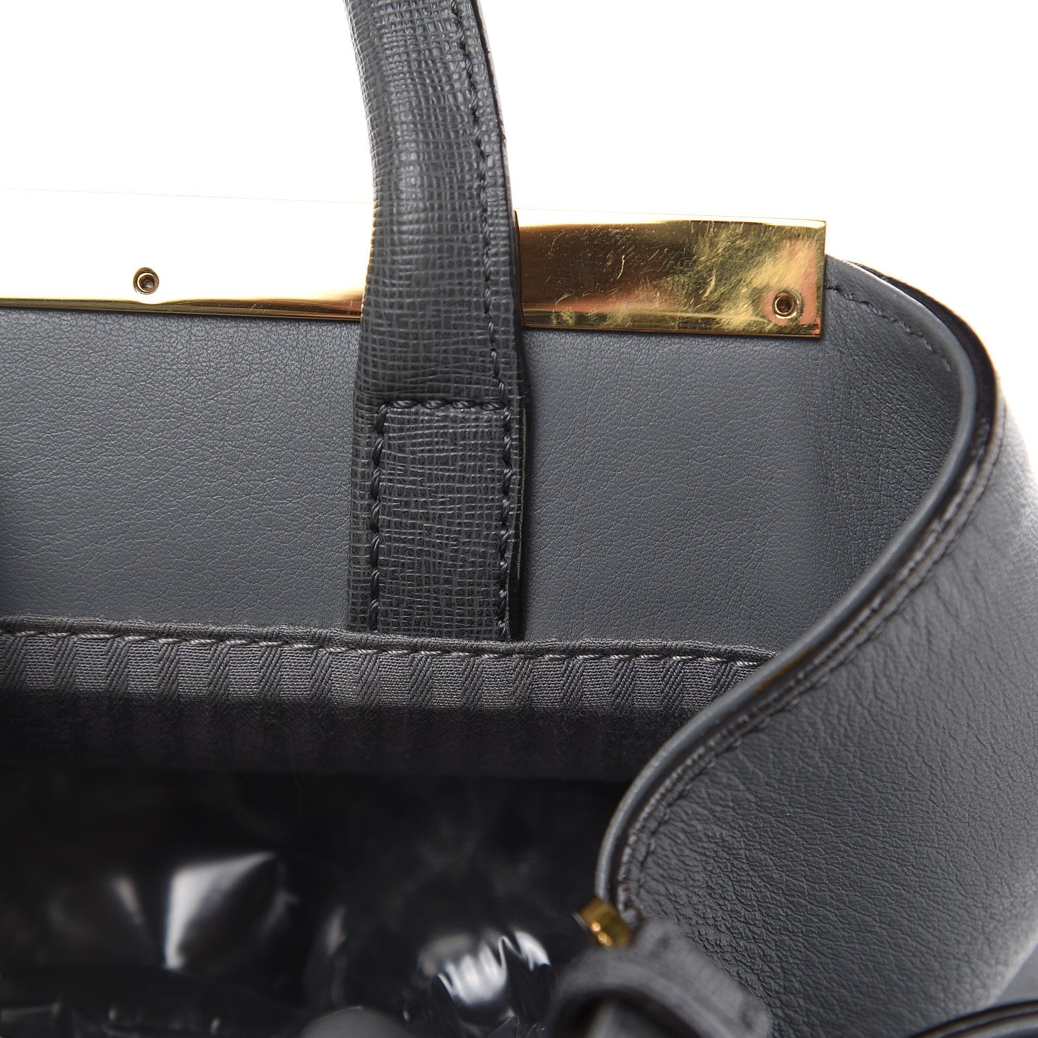 Fendi Vitello Elite Petite 2Jours Tote Grigio Grigio Chiaro 12 of 16