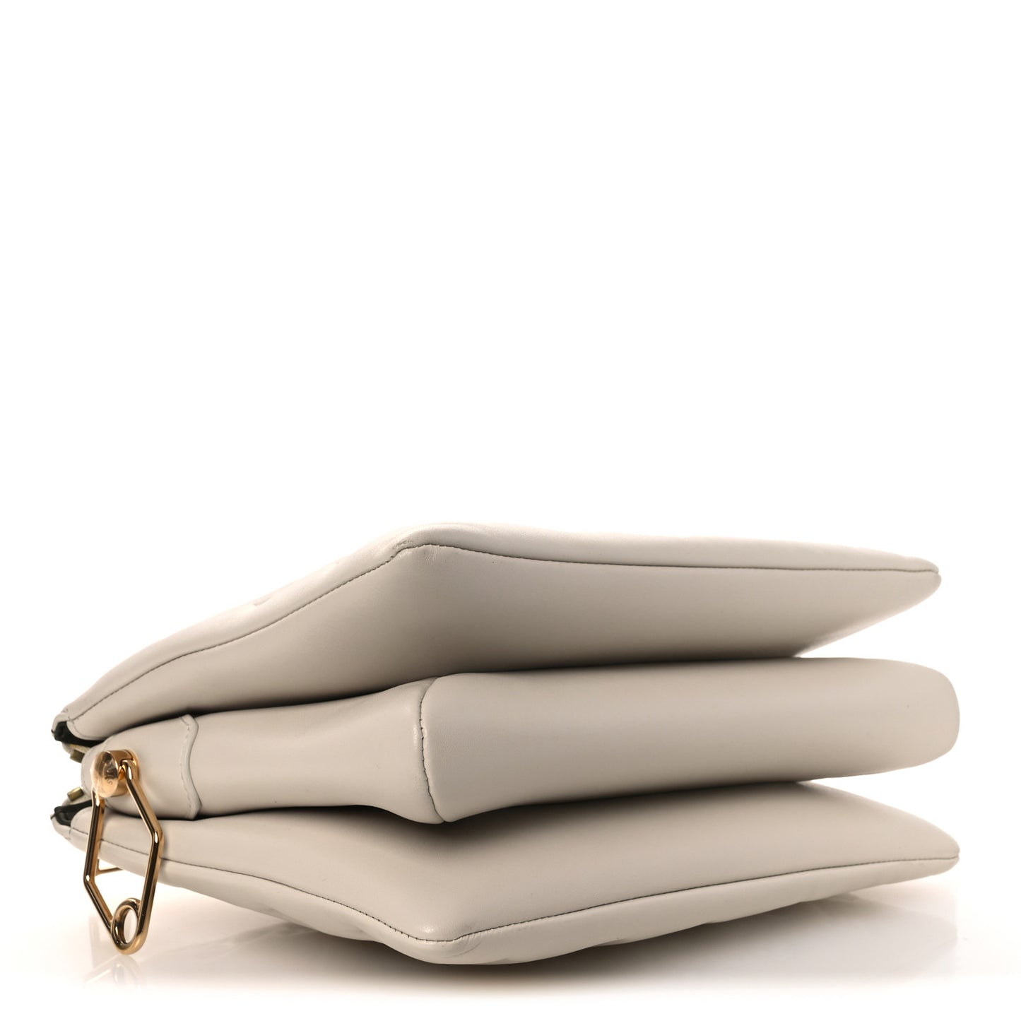 Lambskin Embossed Monogram Coussin BB White