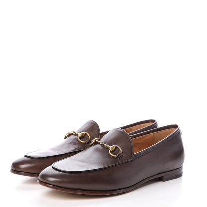 Gucci Calfskin Womens Jordaan Loafers 39 Fondente Brown 3 of 8