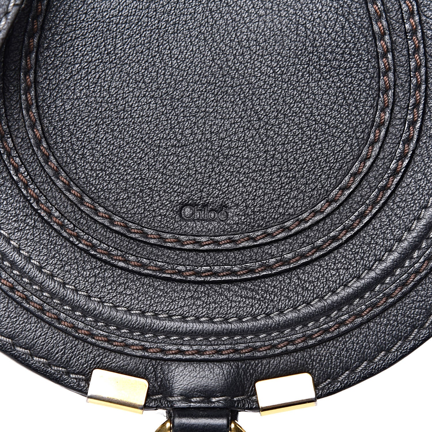Chloe Calfskin Mini Marcie Round Crossbody Bag Black 8 of 13