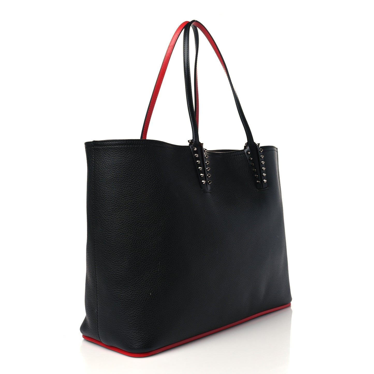 Calfskin Spikes East West Cabata Tote Black
