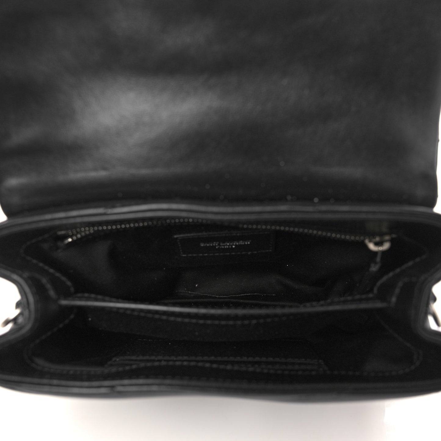 Calfskin Y Quilted Monogram Toy Loulou Crossbody Bag Black