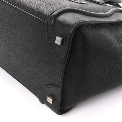 Celine Drummed Calfskin Micro Luggage Black 11 of 14