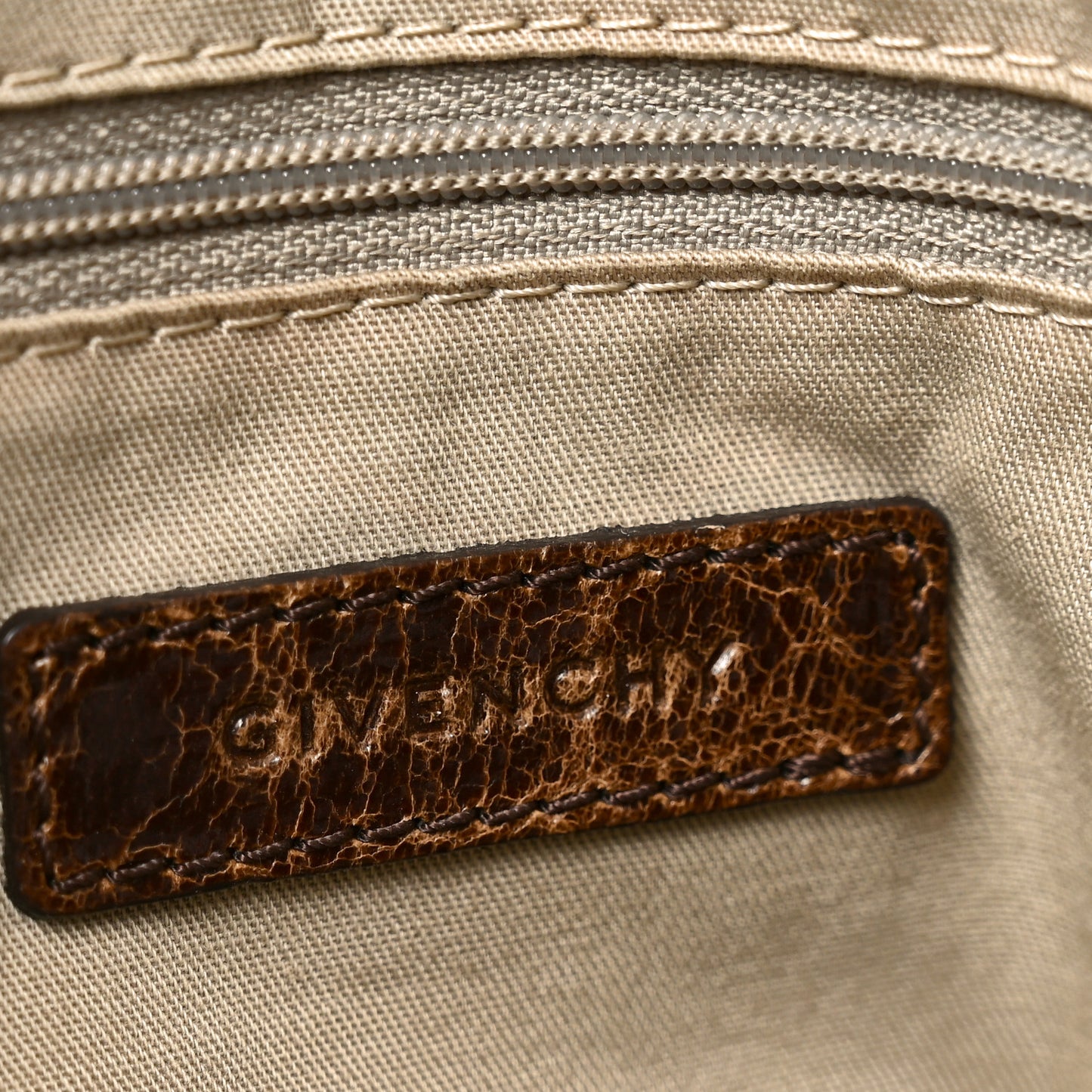 Crackled Calfskin Medium Nightingale Light Brown
