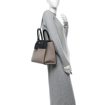 Louis Vuitton Taurillon City Steamer MM Black Beige 2 of 12