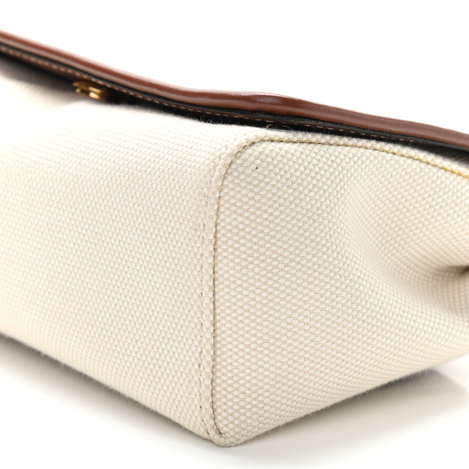 Burberry Cotton Canvas Horseferry Print Small Crossbody Bag White Tan 6 of 10