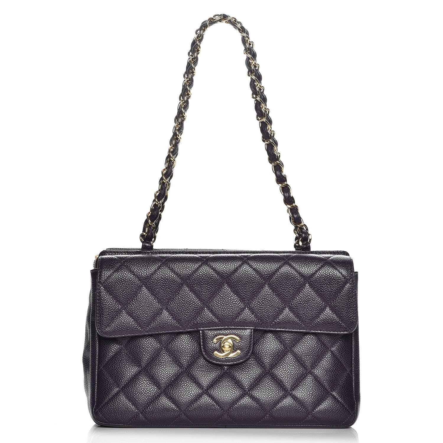 Chanel Caviar Quilted Camera Case Purple 1 of 11
