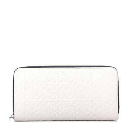 Loewe Calfskin Embossed Repeat Zip Wallet Light Oat 1 of 9