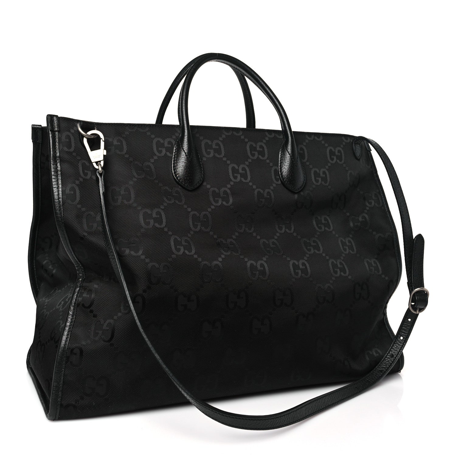 Gucci Econyl Nylon Monogram Large Off The Grid Tote Bag Black 3 of 9