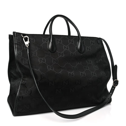 Gucci Econyl Nylon Monogram Large Off The Grid Tote Bag Black 3 of 9