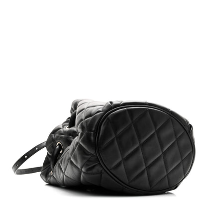 Balenciaga Nappa Calfskin Quilted Touch B Bucket Bag Black 4 of 9