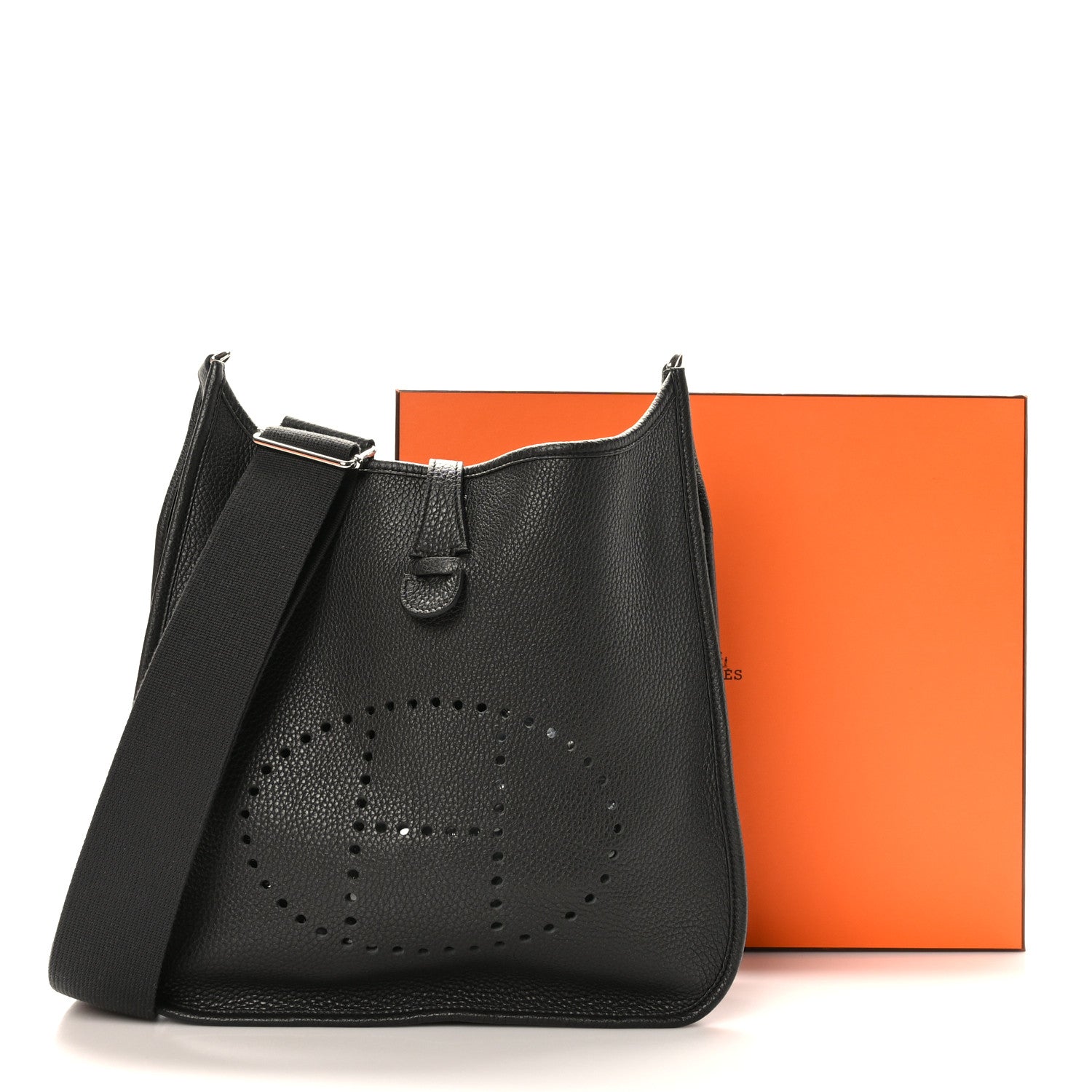 Hermes Taurillon Clemence Evelyne III PM Plomb 10 of 10