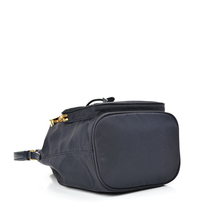 Prada Saffiano Tessuto Nylon Mini Bucket Crossbody Bag Blue 3 of 9